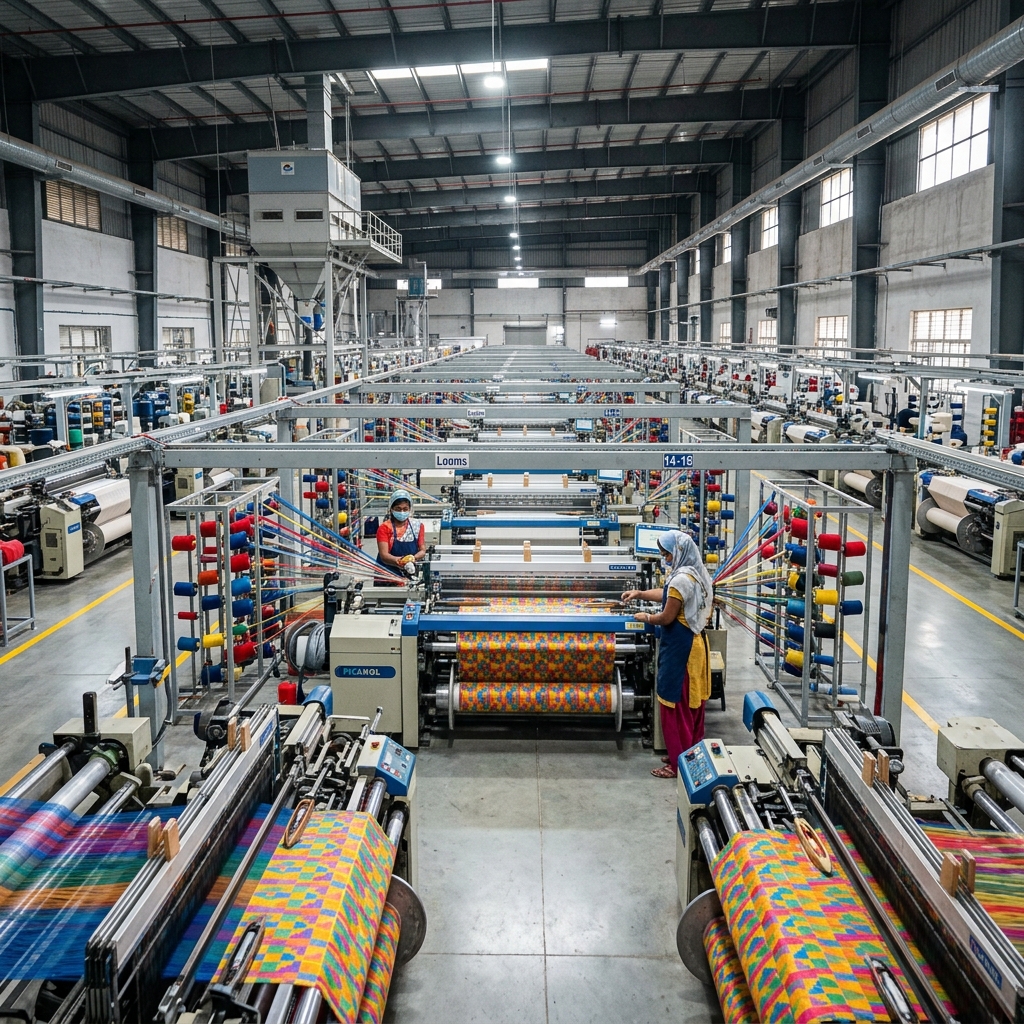 Textile factory India interior